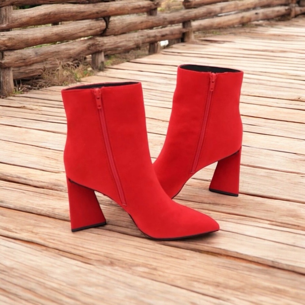 Red Ankle Boots